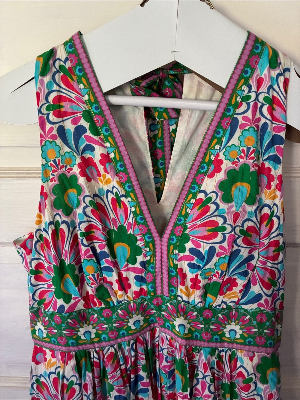 Boden Cotton Tie Maxi Dress - Picture 2 of 7